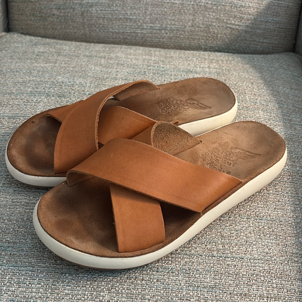Ancient Greek Brown Leather Sandals Thais Comfort Women’s size‎ 39